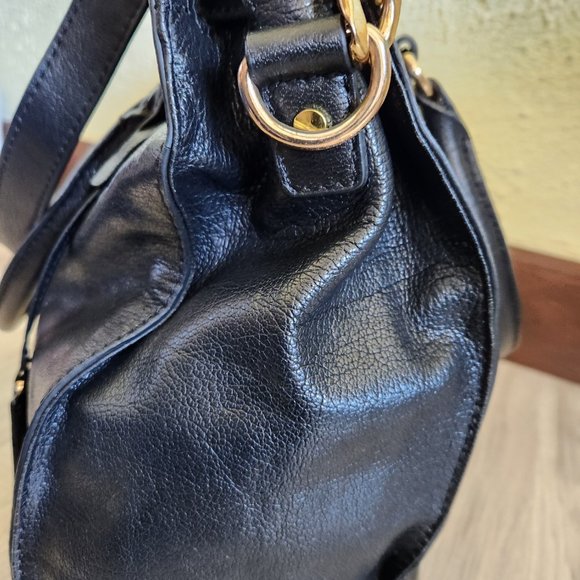 Michael Kors Black Leather Shoulder Bag Purse - Picture 7 of 12